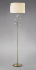 Willow Crystal Floor Lamps Diyas Shaded Floor Lamps